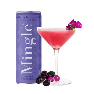 Mingle Mocktails - Blackberry Hibiscus Bellini Cans 4 Pack