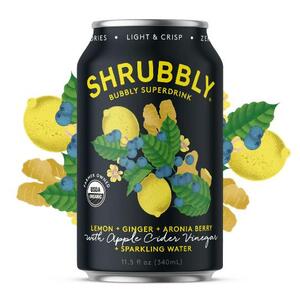 Shrubbly Lemon + Ginger + Aronia Berry Bubbly Superdrink